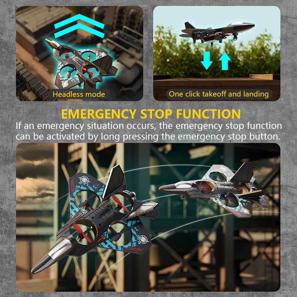 RC Stunt Fighter Jet med LED og 360° Loop – Enkel å Fly, Umulig å Legge Fra Seg