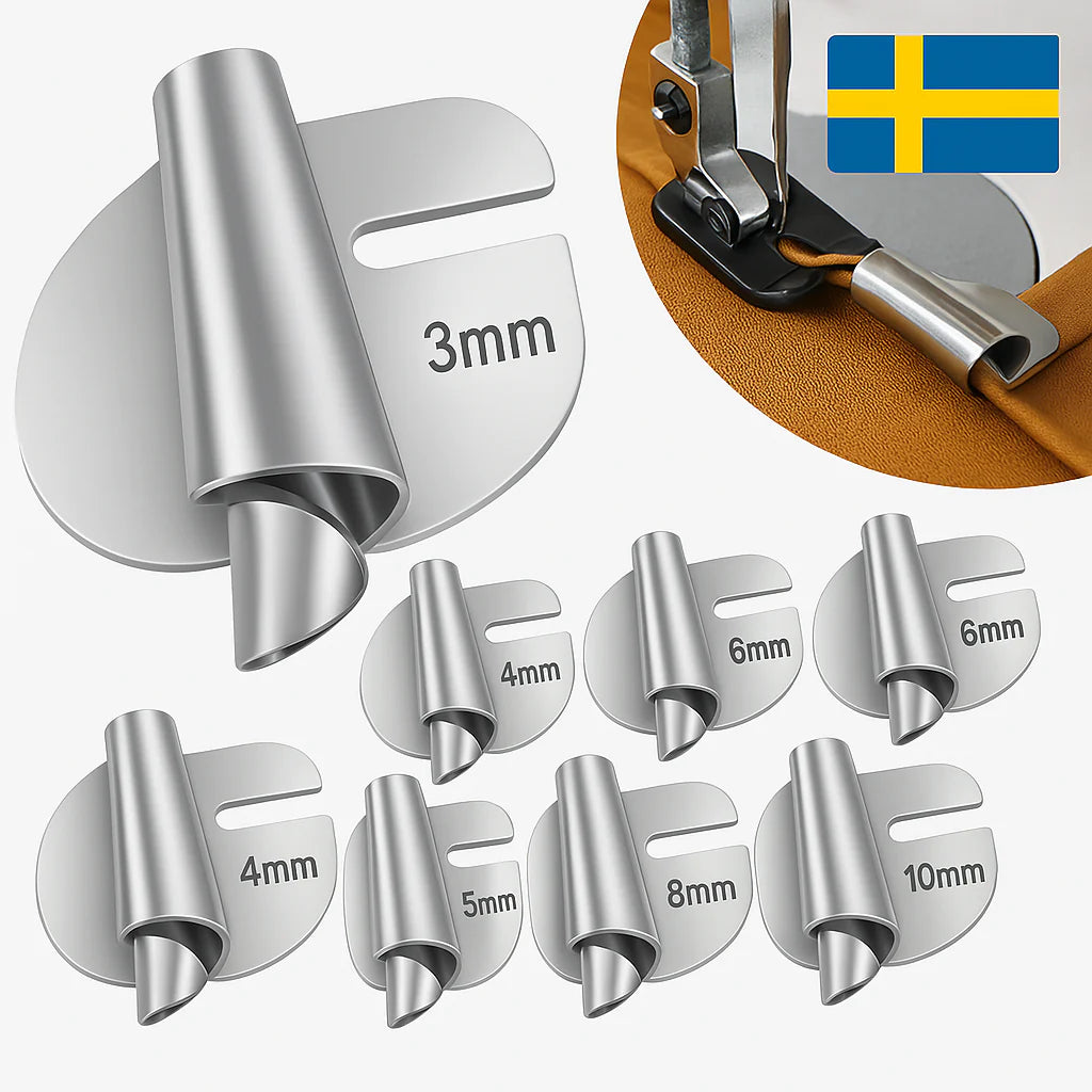 Lösningen för perfekta och professionella fållar - Set 8 rullfållspressarfötter