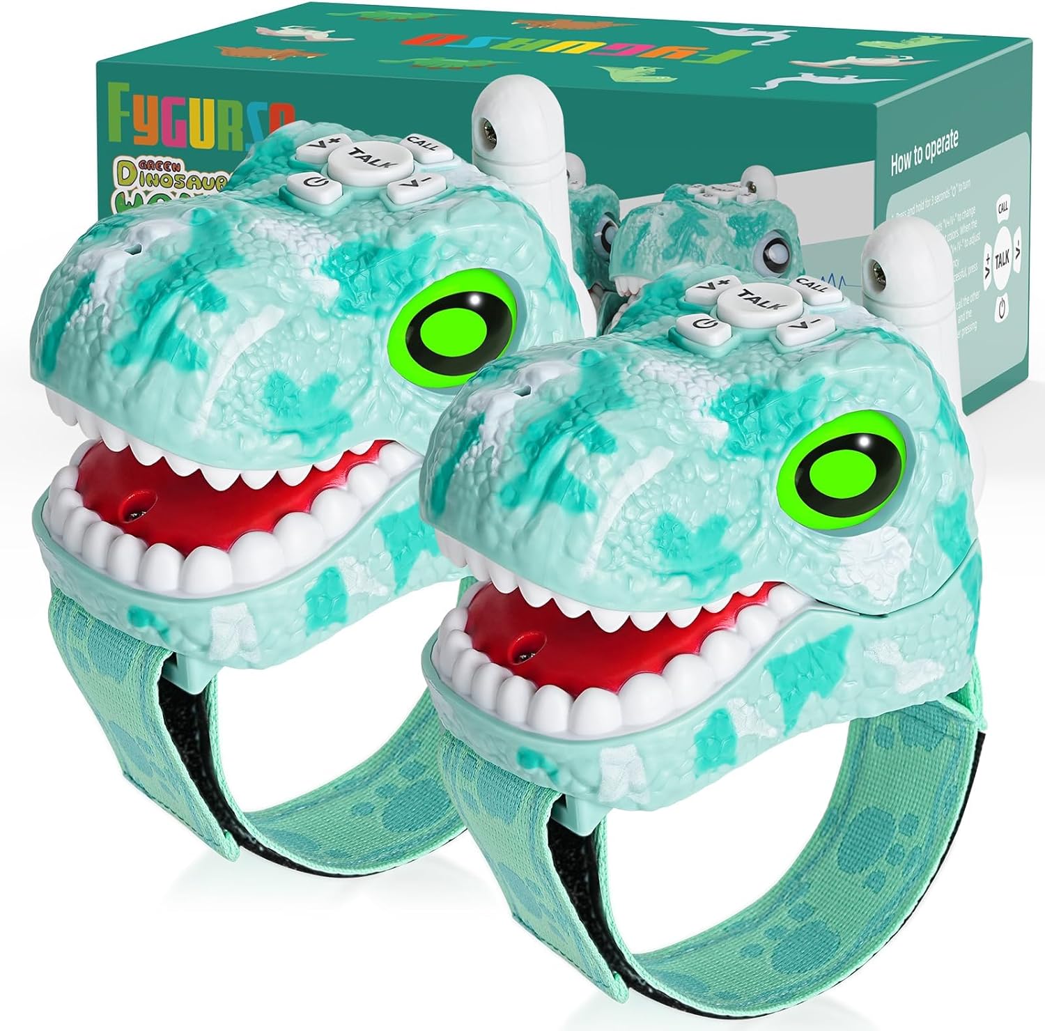 Walkie Talkies för Barn – Dinosaur 2 Stycken