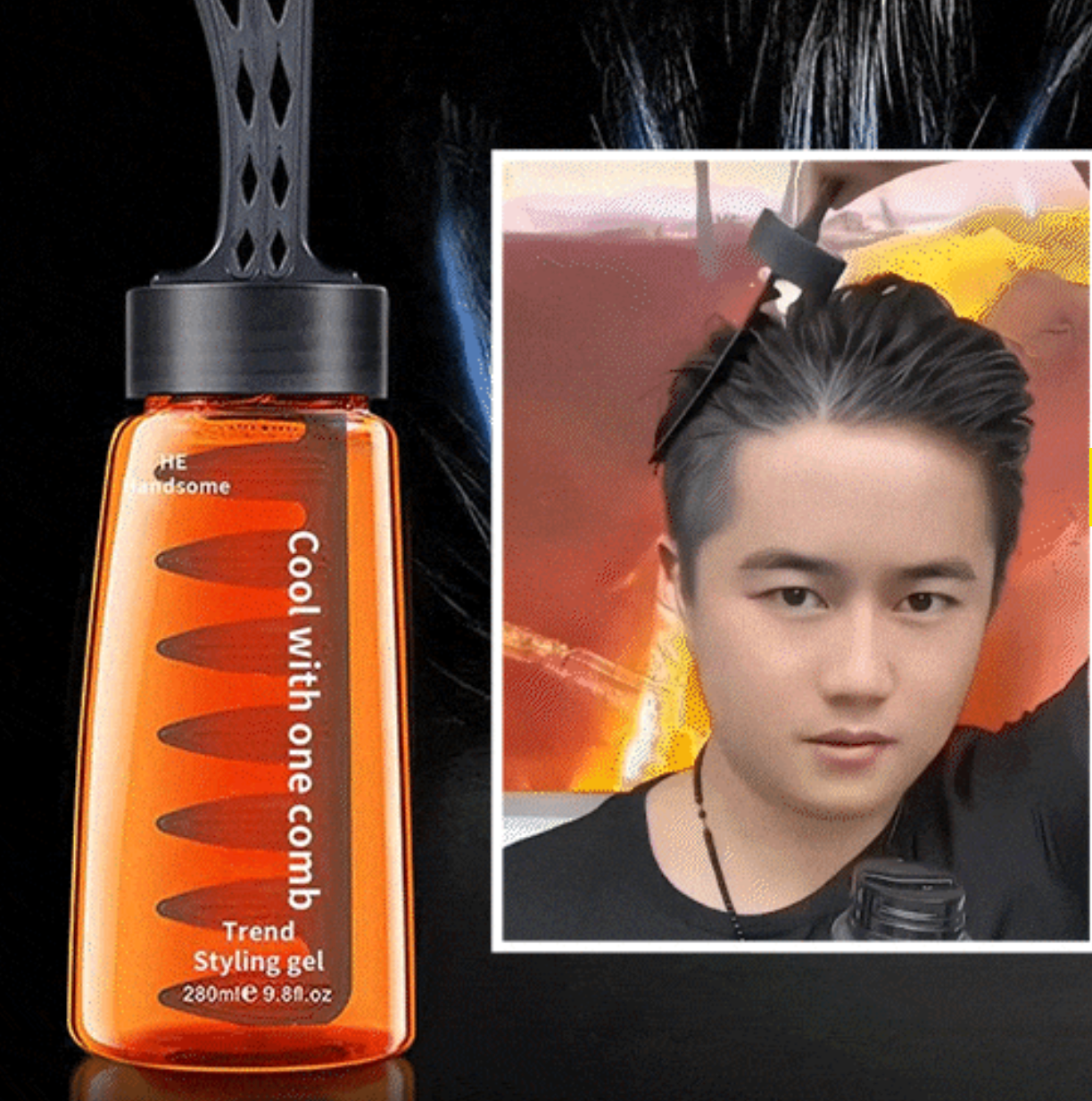 StylePro 2-i-1 – Hårkam med gelvoks