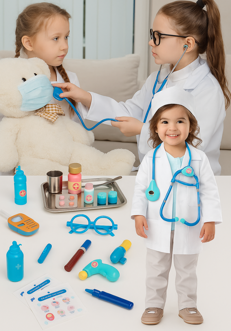Ein Doktor-Set, das Ihr Kind wie einen echten Helden fühlen lässt 👩‍⚕️