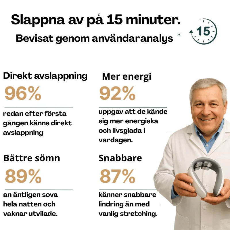 Nexora® slappnar av dina nackmuskler på bara 15 minuter – var och när du vill