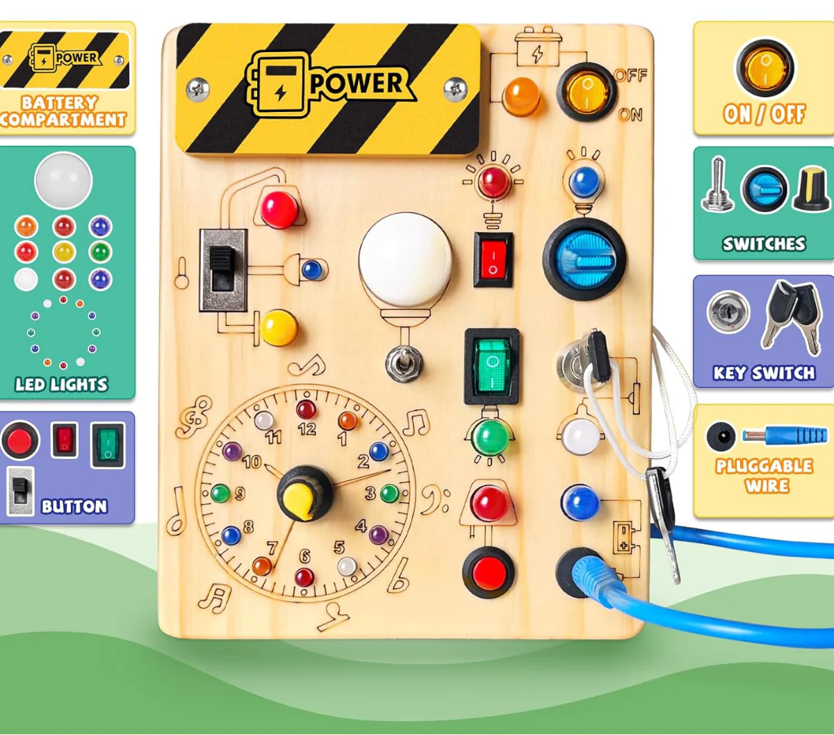 Utvikler barnets finmotorikk, fokus og fantasi – Montessori Lekebord med LED